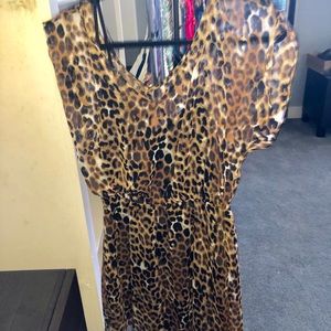 Express Leopard Print Cocktail Dress